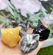 5CM Cat Head Carving Natural Crystal