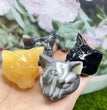 5CM Cat Head Carving Natural Crystal