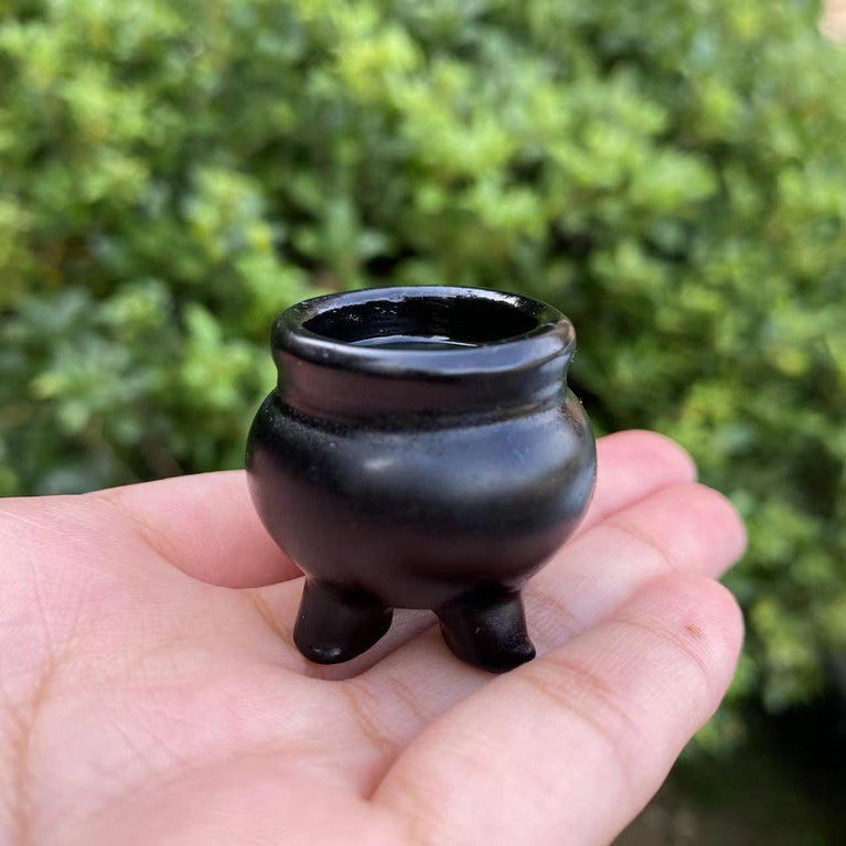 3CM Mini Cauldron Natural Crystal Carving