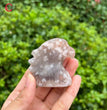 5CM Flower Agate Eagle Head Carving Natural Crystal Carving