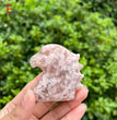 5CM Flower Agate Eagle Head Carving Natural Crystal Carving