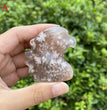 5CM Flower Agate Eagle Head Carving Natural Crystal Carving