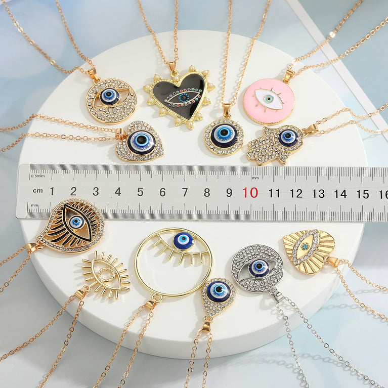 Blue Evil Eye Necklace Series