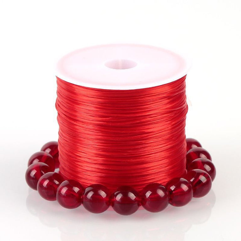 Oblate Stretching String Rope Jewelry DIY Bracelet Making Elastic Rope Crystal Beads