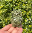 6CM Serpentine Owl Natural Crystal Carving