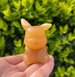 6CM Yellow Calcite Pikachu Pokemon Series Natural Crystal Carving