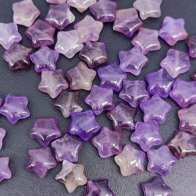 Natural Crystal Mini Star Beads Strands Loose Beads Jewelry DIY Bracelets