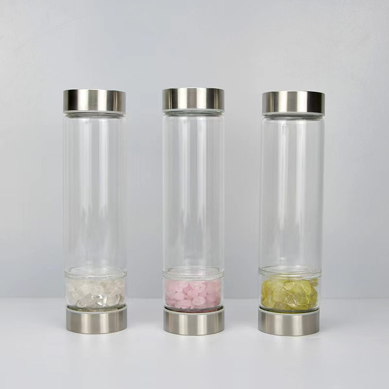 Energy Water Bottle Natural Crystal Chips Bottle