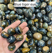 Blue Tiger Eye Tumbles Natural Crystal Confetti Healing Energy