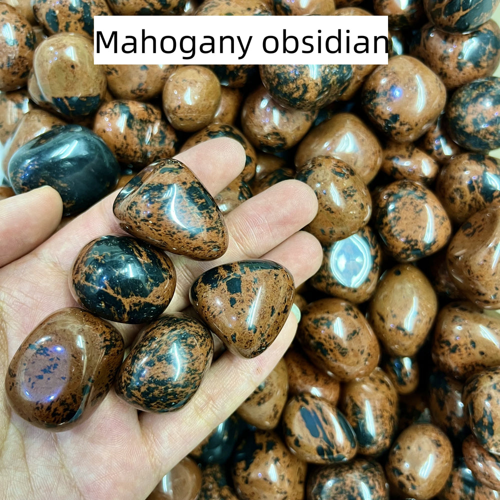 Mahogany Obsidian Tumbles Natural Crystal Confetti Healing Energy