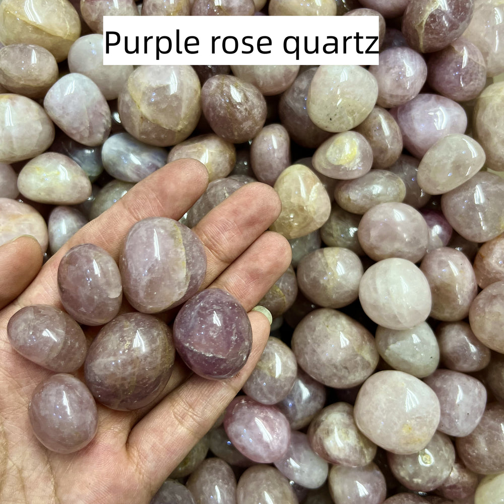 Purple Rose Quartz Tumbles Natural Crystal Confetti Healing Energy