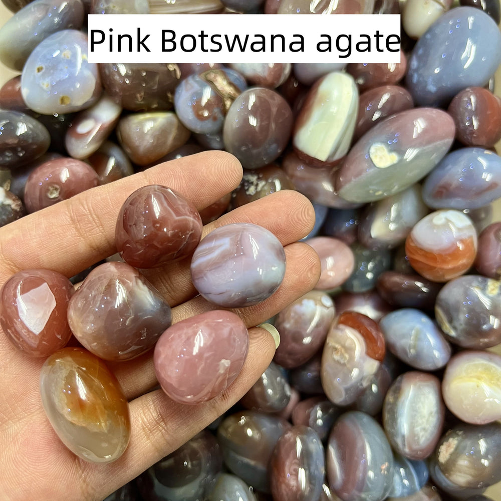 Pink Botswana Agate Tumbles Natural Crystal Confetti Healing Energy