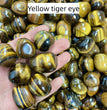 Yellow Tiger Eye Tumbles Natural Crystal Confetti Healing Energy