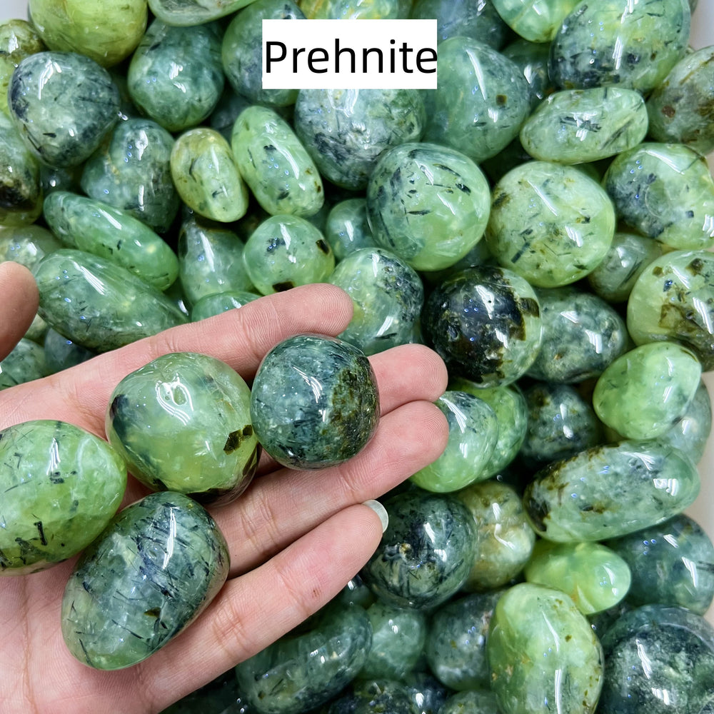 Prehnite Tumbles Natural Crystal Confetti Healing Energy