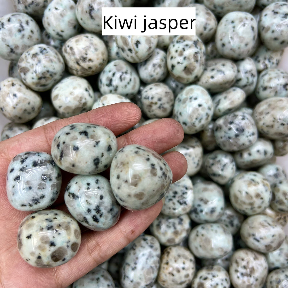 Kiwi  Jasper Tumbles Natural Crystal Confetti Healing Energy