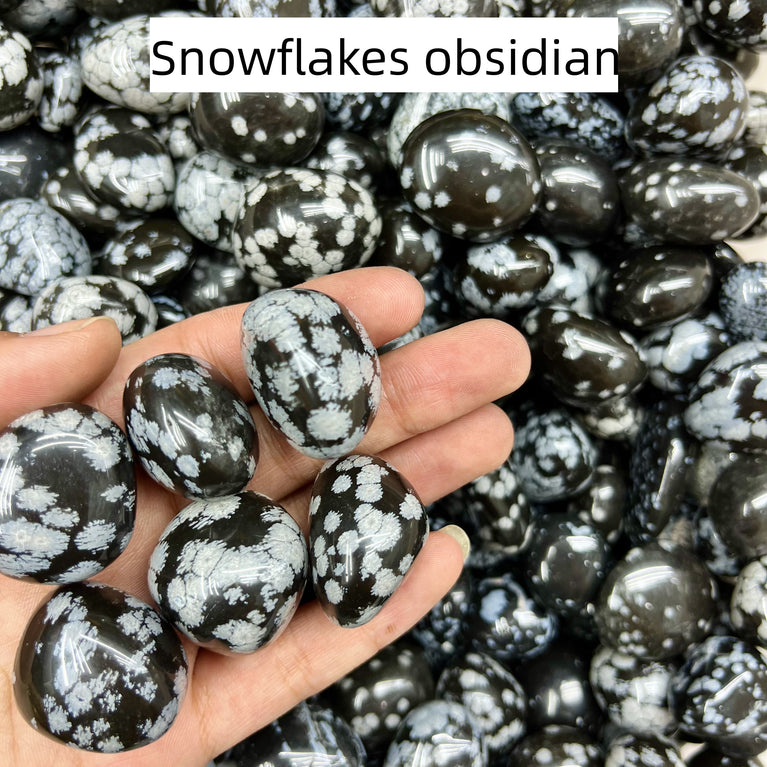 Snowflakes Obsidian Tumbles Natural Crystal Confetti Healing Energy