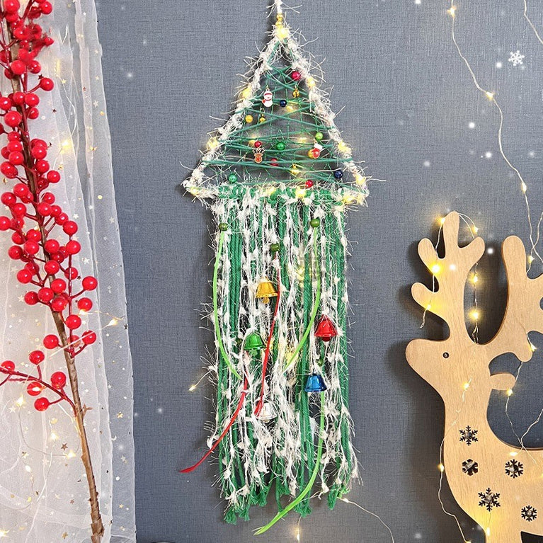 Handmade Christmas Tree Dreamcatcher Triangle Hanging Decoration Gifts