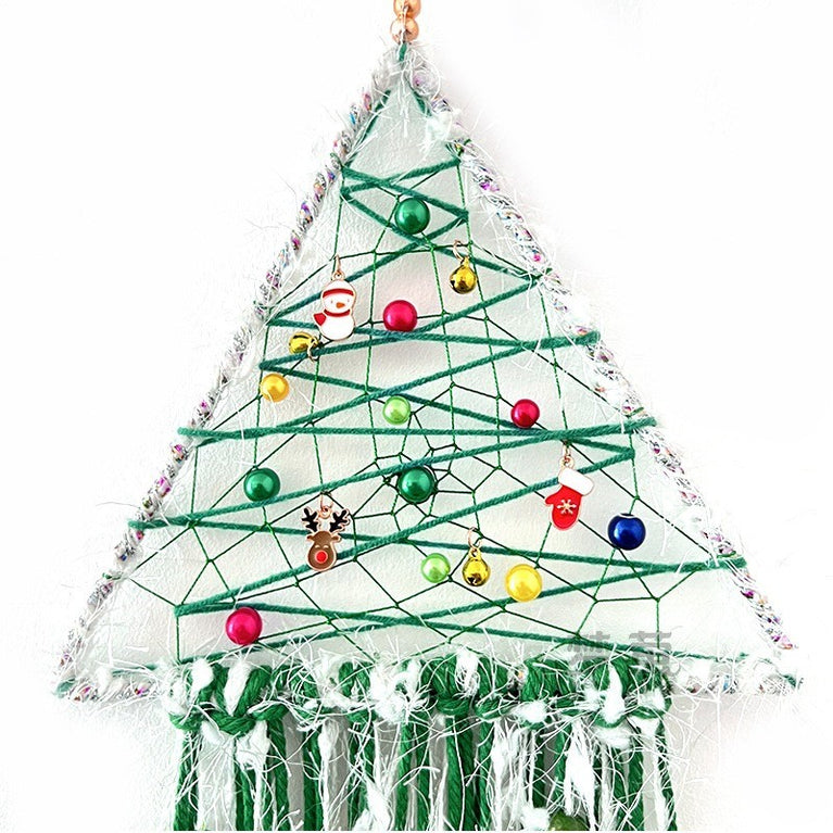 Handmade Christmas Tree Dreamcatcher Triangle Hanging Decoration Gifts