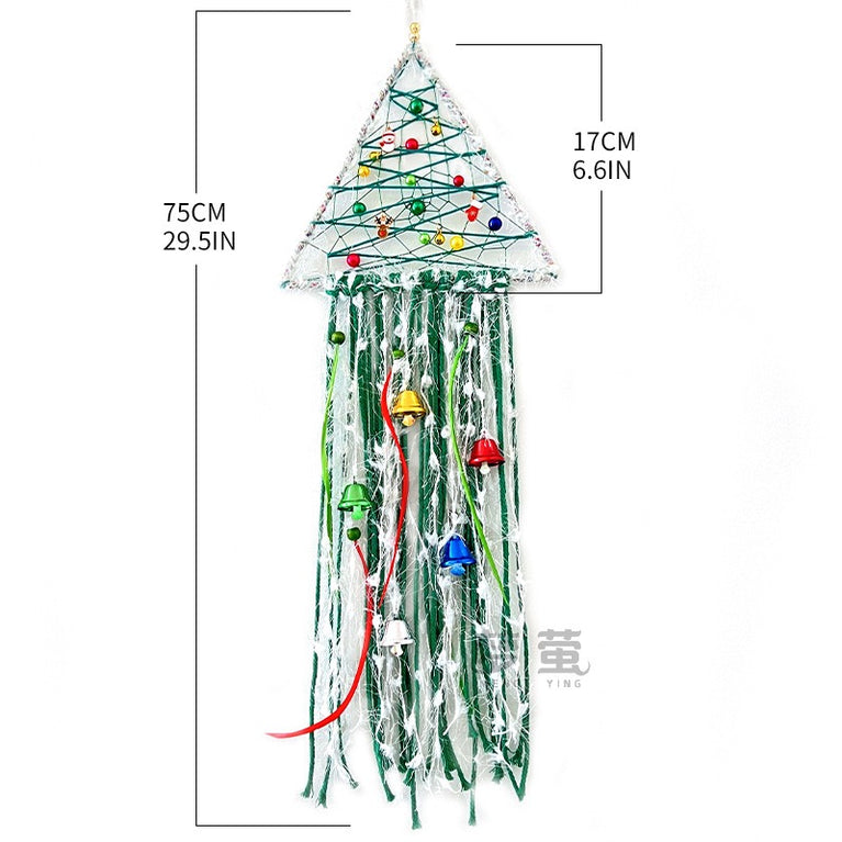 Handmade Christmas Tree Dreamcatcher Triangle Hanging Decoration Gifts