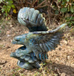 Flashy Labradorite Eagle Carving Natural Crystal Healing Stone Gift Home Decoration