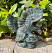 Flashy Labradorite Eagle Carving Natural Crystal Healing Stone Gift Home Decoration