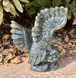 Flashy Labradorite Eagle Carving Natural Crystal Healing Stone Gift Home Decoration