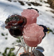 High Quality Crystal Roses on Stem Flowers Natural Crystal Carving