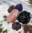 High Quality Crystal Roses on Stem Flowers Natural Crystal Carving