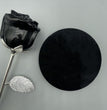 Natural Black Obsidian Mirror Round Plate Slab Decoration