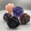 High Quality Crystal Roses on Stem Flowers Natural Crystal Carving