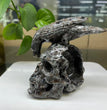 Natural Yooperlite Carved Skull Strong UV Reaction