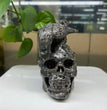 Natural Yooperlite Carved Skull Strong UV Reaction