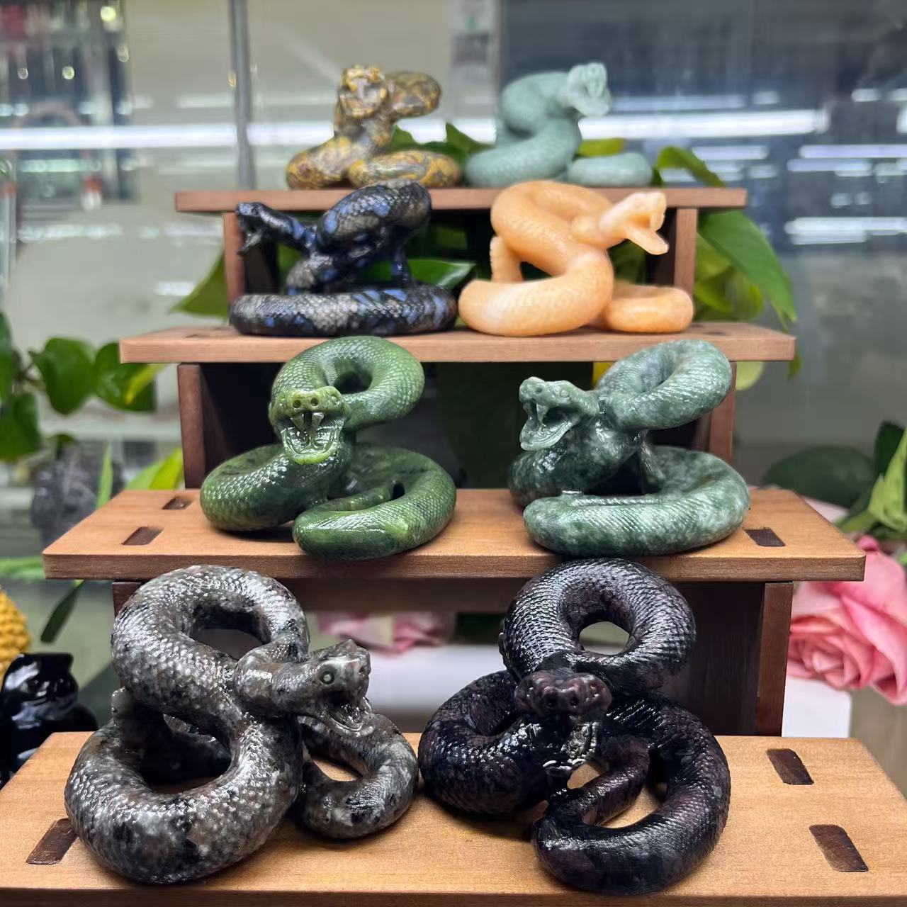 Coiling Snake Carving Table Decor Gift Wholesale