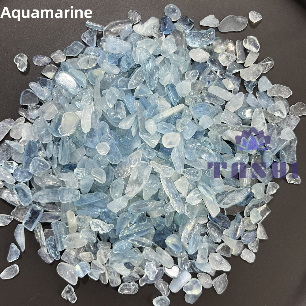 High Quality Aquamarine Chips Natural Crystal Confetti Healing Energy