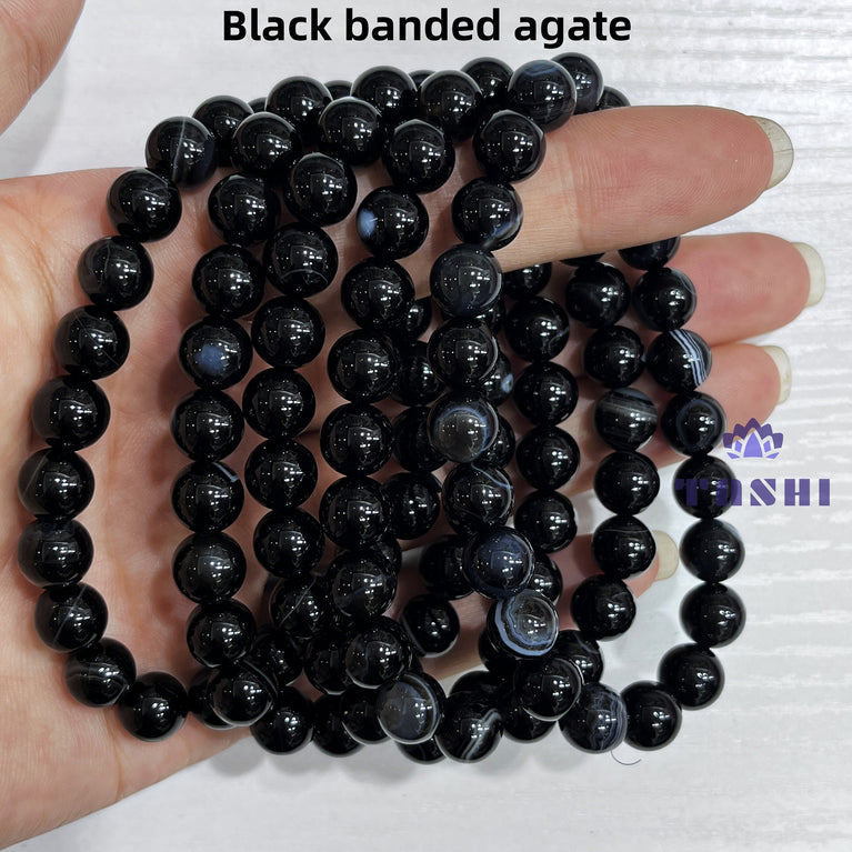 8MM 1$ Bracelets Group Natural Crystal