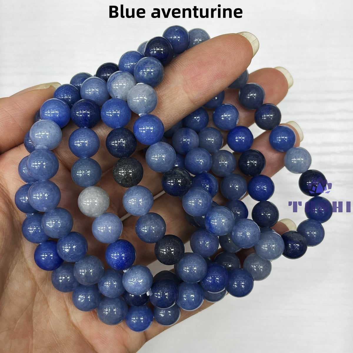 8mm Blue Aventurine Bracelets Round Beaded Bracelets Stretch Beads