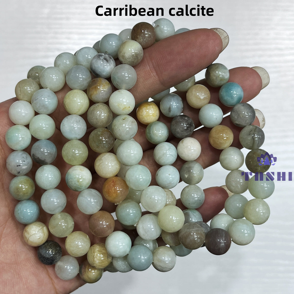 8mm Caribbean Calcite Bracelets Round Beaded Bracelets Stretch Beads
