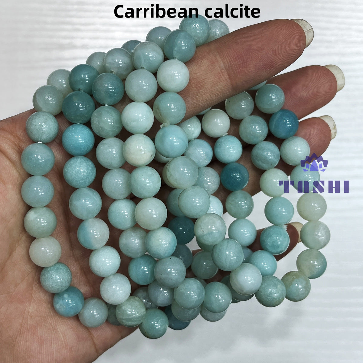 8mm Caribbean Calcite Bracelets Round Beaded Bracelets Stretch Beads