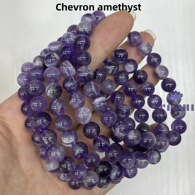 8MM 2$ Bracelets Group Natural Crystal