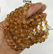 8mm Citrine Bracelets Round Beaded Bracelets Stretch Beads