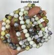 8mm Dentritic Opal Bracelets Round Beaded Bracelets Stretch Beads