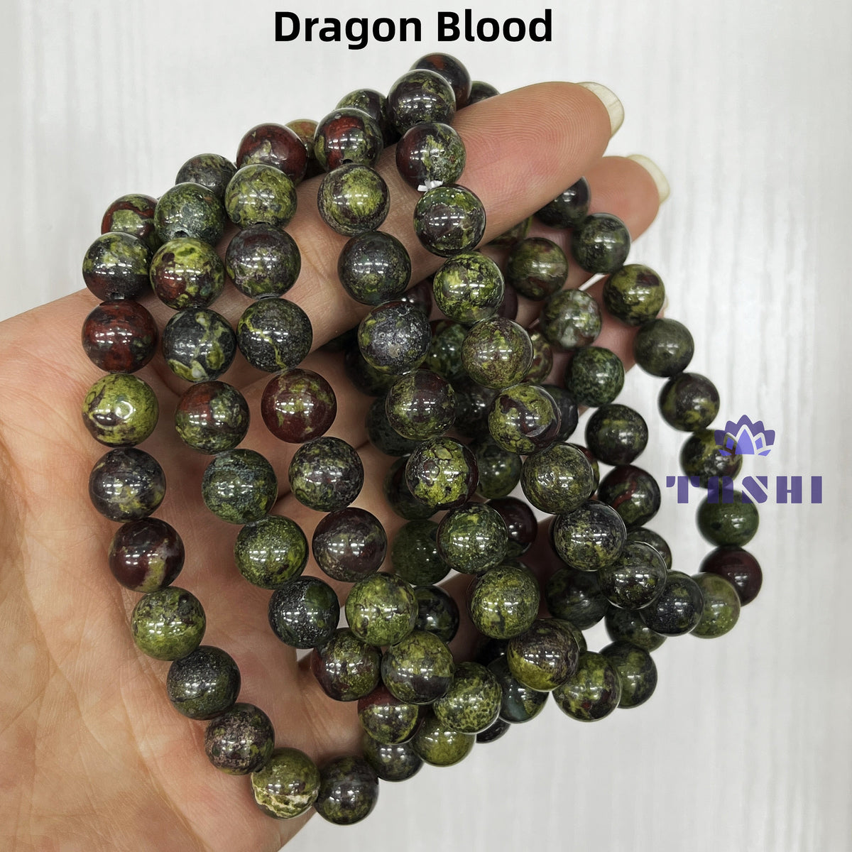 8mm Dragon Blood Stone Bracelets Round Beaded Bracelets Stretch Beads