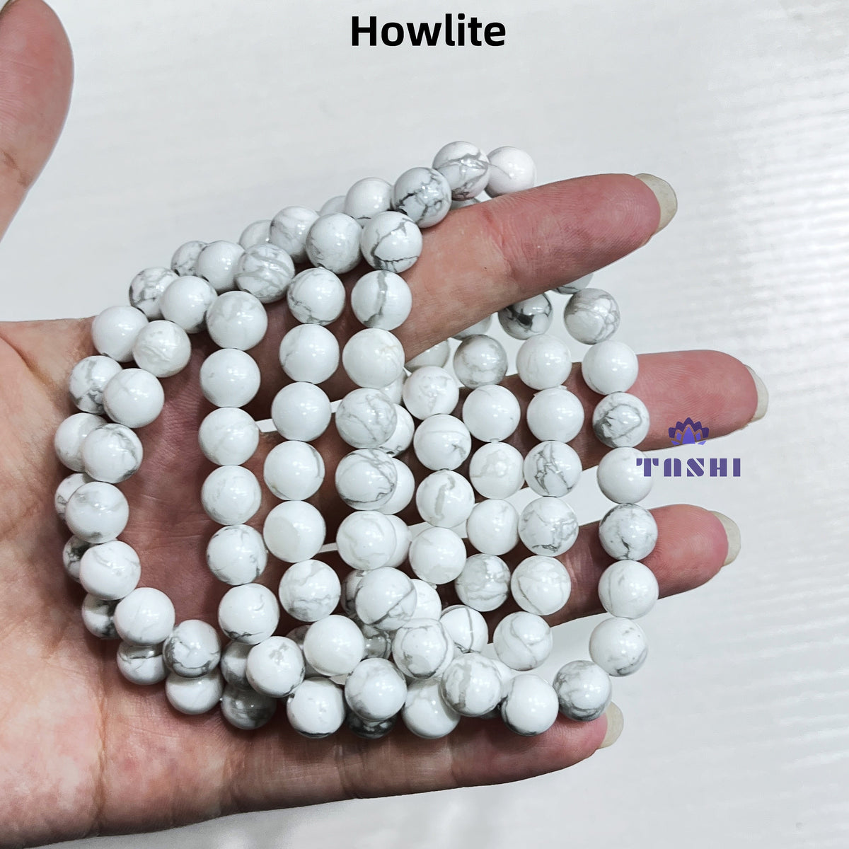 8mm Howlite Bracelets Round Beaded Bracelets Stretch Beads