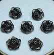 Natural Icy Obsidian Rose Flower Jewelry Charms Beads Pendants