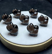 Natural Icy Obsidian Standing Cat Jewelry Charms Beads Pendants