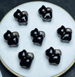 Natural Icy Obsidian Standing Cat Jewelry Charms Beads Pendants