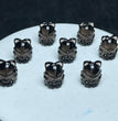 Natural Icy Obsidian Nine Tail Fox Jewelry Charms Beads Pendants