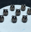 Natural Icy Obsidian Nine Tail Fox Jewelry Charms Beads Pendants