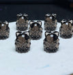 Natural Icy Obsidian Nine Tail Fox Jewelry Charms Beads Pendants