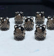 Natural Icy Obsidian Nine Tail Fox Jewelry Charms Beads Pendants